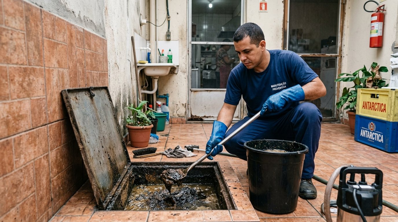 Limpeza de Caixa de Gordura com Equipe em São Luís‑MA